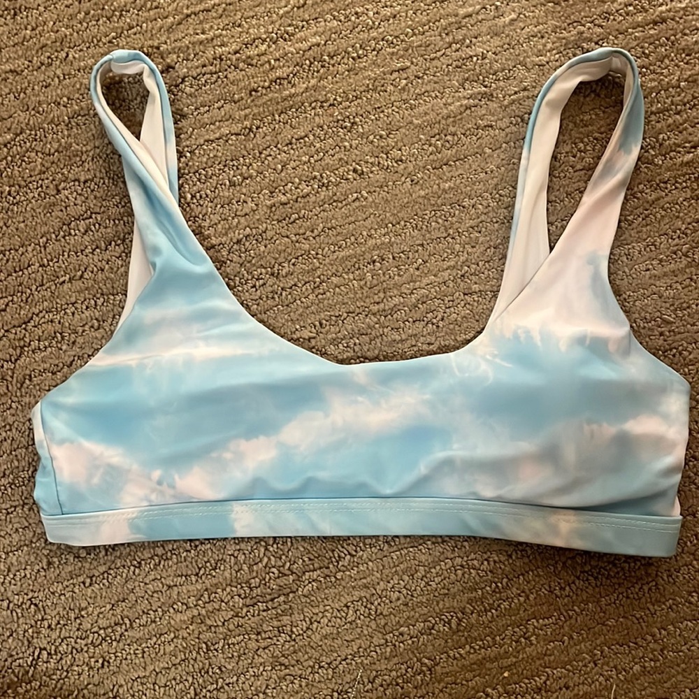 Blue swimsuit top